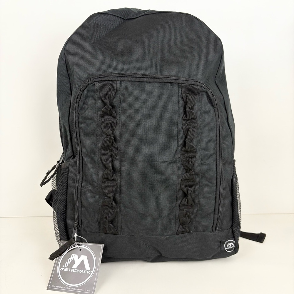 Metropack Black School Backpack New With Tags